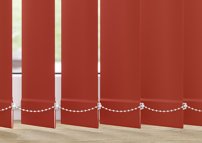 Trinity (Blackout), Poppy Red - Vertical Blind - Image 4